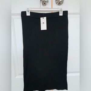 NWT 7 for All Man Kind ribbed knit skirt